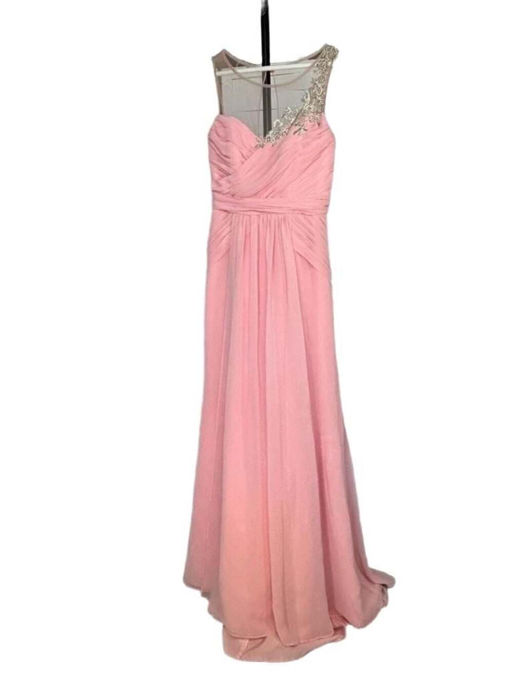 Disney Weddings Alfred Angelo Fairy Tale Chiffon Gown Tea Rose/Silver Size 4, st